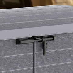 Duramax StoreAway 1200L Plastic Garden Shed/ Flat Lid, Outdoor Storage Shed, Wheelie Bin Hideaways, Wheelie bin box, Durable Construction, Ideal for Bikes, BBQs & 2x 240L Bins, 145x85x125 cm, Brown