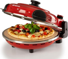 Ariete Pizza Oven 918, Pizza 4 Minutes, 5 Cooking Levels, Refractory Plate for Heating, Wooden Blades Included, Maximum Temperature 400°C, 1200W, White
