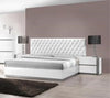 3 - Piece Modern Bedroom Furniture Set, California King Platform Bed with 2x Nightstand, White Lacquer Finish