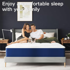 Matoresu Double Mattress 160 x 190 cm Memory Foam Height 25 cm Medium Rigid H3 Ergonomic 7 Zone Cold Foam Comfortable Breathable Fabric Cover