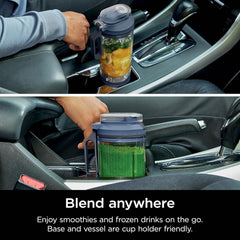 Ninja Blast Max, Portable Blender + Twist & Go, Personal Smoothie, Blend, Ice Crush, 3 Programs, Cordless, 22 oz removable Vessel, Dishwasher Safe, Leakproof, Navy, BC251NV