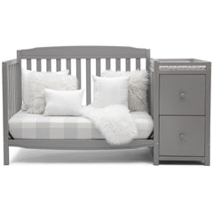 Delta Children Mason 6 - in - 1 Convertible Crib and Changer. Gray