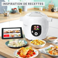 Moulinex Cookeo Mini Smart High Pressure Multicooker, 3L, 2 People, 150 Built-in Recipes, Unattended Cooking, Step-by-Step Guide, Compact, Moulinex App CE880410