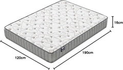 NOVEMBER - Orionis Mattress 120 x 190 cm - Hybrid Technology: HDensity Foam + Memory Foam - Thickness 22 cm - Toning & Wrap Support - Sanitized Label (Anti-Bacterial/Dust Mite)