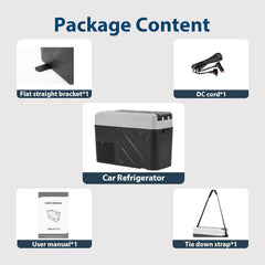 Alpicool LGMP8 8L Glaciere Portable Réfrigérateur Voiture Camping Congélateur 12/24V Mini Frigo pour Maison, Bureau ou Pique-Nique en Plein Air/ -20 à 20℃(Batterie Non Incluse)