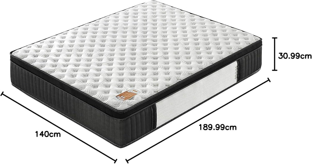 November Elekctra Mattress 120 x 190 cm Hybrid: Pocket Springs+Memory Foam Thickness 30 cm Perfect Tonic Support & Sleeping Independence Sanitized Label (Anti-Bacterial/Dust Mite)
