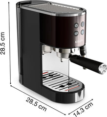 Krups Virtuoso+, Machine expresso, Machine a cafe à pompe, expresso machine a cafe moulu ou dosettes, 15 bars, Inox, Buse vapeur, Espresso et cappuccino, XP444G10