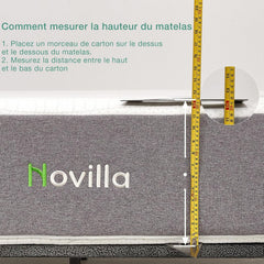 Novilla Matelas en Mousse 140x190, Matelas Amovible à 7 Zones de Confort, Réversible Été/Hiver, Respirable, Hauteur 18 cm