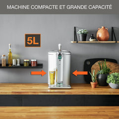 Krups Beertender Draft Beer Machine, 5 L Kegs, Heineken Group Brands, Indicator Light, Perfect Temperature and Foam, Cold Beer, Easy Installation, Compact VB452E10