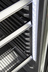 METRO Professional Réfrigérateur à Boissons GSC2360B, Acier/Verre, 62 x 63.6 x 175.3 cm, 347 L, avec Serrure, Noir