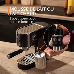 Krups Virtuoso+, Machine expresso, Machine a cafe à pompe, expresso machine a cafe moulu ou dosettes, 15 bars, Inox, Buse vapeur, Espresso et cappuccino, XP444G10