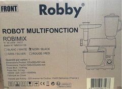 Robot Multifonctions 5l 1000w Noir Avec Hachoir Et Blender 1,5l En Verre - ROBIMIX NOIR