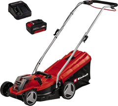 Einhell Tondeuse à gazon sans fil GE-CM 18/33 Li Kit Power X-Change (18V, Largeur de Coupe 33cm, Surface conseillée 200 m²) Livré avec Batterie 4,0 Ah et Chargeur