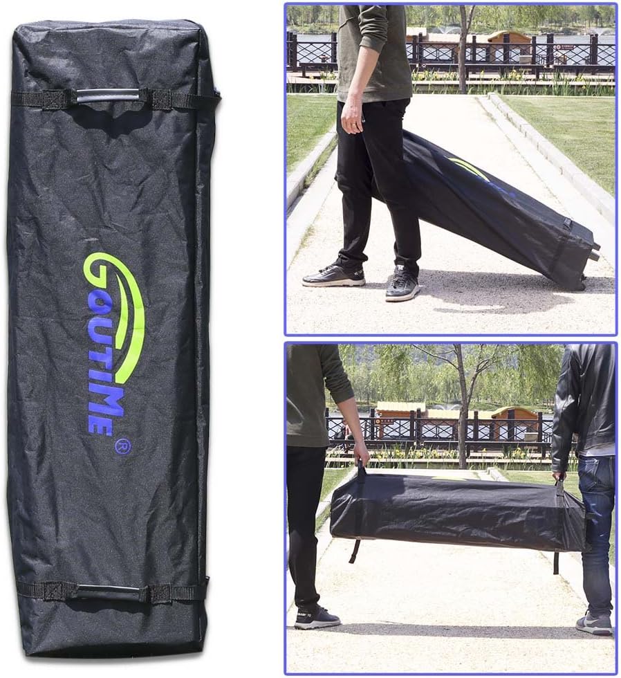 Goutime tonnelle Pliante 3x6,Pop up canopée Gazebo Tente de fête,4 Murs détachables Même Sac à roulettes,abri de Jardin Exterieur,Tente de réception(Blanc)