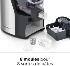riviera&bar - Machine à Pâtes Automatique en Métal PMP500 - 4 Programmes, Ventilation pour Séchage Rapide, Vis Inox - Tous Types de Pâtes Maison - 39x35,5x23 cm
