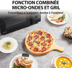 Toshiba Micro-ondes 20L MW2-MM20P(BK), Micro-ondes sur Pied, 800W, 5 Niveaux de Puissance, avec Décongélation Facile, éclairage LED à l'intérieur, Noir
