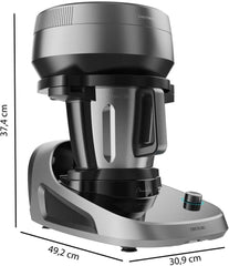 Cecotec Robot de Cuisine Mambo Black. 23 Fonctions, 10 Niveaux de Température, 1700W, 2,5 kg de Pâte, Cruche de 3,3L, 10 Vitesses, Minuterie, Température Réglable de 37 °C à 120 °C