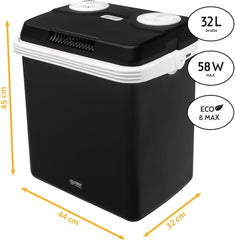 TZS First Austria 32L Portable Electric Cool Box Mini Fridge 12V 230V Car Camping Cooler Box Thermoelectric Cooler Box