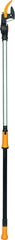 Fiskars Coupe-Branches Multifonctions Télescopique, pour Bois vert et Rameaux, Revêtement antiadhésif, Lame en acier/manche en aluminium, longueur 2,4 - 4 m, noir/orange, UPX86, 1023624