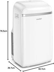 COMFEE' Climatiseur Mobile 9000 BTU/h 2,6kW, 3-EN-1 Refroidisseur Déshumidificateur Ventilateur, Fonction Follow me, Minuterie, Mode nuit, Pour salon et maison de 33㎡/88m³, MPPH-09CRN7, R290