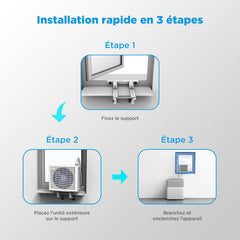 MIDEA Climatiseur PortaSplit Mobile Silencieux 4-in-1| 12000 BTU | Chauffage et Climatisation Portable Prêt à Poser 3,5kW- Clim Mobile avec rafraîchisseur, déshumidificateur, chauffage,ventilateur