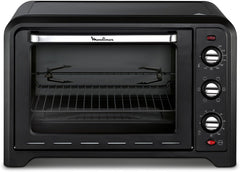 Moulinex Four électrique 39 L, 7 modes de cuisson, Chaleur tournante, Thermostat réglable jusqu’à 240° C, Tournebroche, Minuteur 120 min, Grille réversible, Optimo noir OX485810