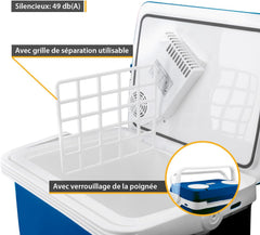 TZS First Austria 32L Portable Electric Cool Box Mini Fridge 12V 230V Car Camping Cooler Box Thermoelectric Cooler Box