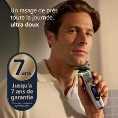Philips Rasoir i9000 Prestige Ultra, Rasoir électrique 100% étanche, Technologie Skin IQ Pro, Système Triple Lift & Cut, Lames de précision NanoTech rotatives 360°, 5 modes de rasage, XP9401/38