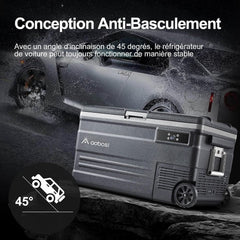 AAOBOSI 45L Glacière à Compresseur, Glaciere Électrique -20℃ à 20℃, Frigo Camion APP&Bouton Contrôle, 12/24V DC et 100-240V AC Glaciere Camping Pour Voiture, Camion, Bateau et Prise De Courant