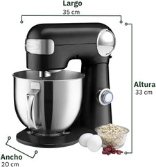 Cuisinart SMD-50BC Precision Pro Mélangeur numérique sur pied de 5,5 litres, métal, doublure argentée