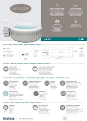 Spa gonflable rond BESTWAY Lay-Z-Spa® Miami Airjet™ 2 - 4 personnes