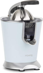 H.Koenig AGR80 160W Professional Electric Citrus Juicer Stainless Steel Lever and Filter Drip Free BPA Free Dishwasher Safe Parts