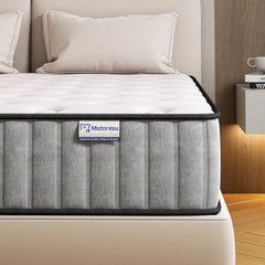 Matoresu Double Mattress 160 x 190 cm Memory Foam Height 25 cm Medium Rigid H3 Ergonomic 7 Zone Cold Foam Comfortable Breathable Fabric Cover