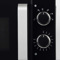 H.Koenig Four à Micro-ondes Compact Digital 20L VIO2, 700W, Plateau tournant 24,5cm, Multifonction Programmable 6 niveaux de chauffe, Décongélation et Express, Minuterie 60min, Effet mirroir noir