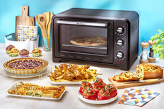 Moulinex Four électrique 39 L, 7 modes de cuisson, Chaleur tournante, Thermostat réglable jusqu’à 240° C, Tournebroche, Minuteur 120 min, Grille réversible, Optimo noir OX485810