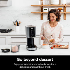 Ninja CREAMi Deluxe Ice Cream & Frozen Treat Maker for Ice Cream, Sorbet, Milkshakes, Frozen Yogurt, & More, 11-in-1, XL Capacity, Silver, Includes (2) Family-Sized 24 oz. Tubs, NC501