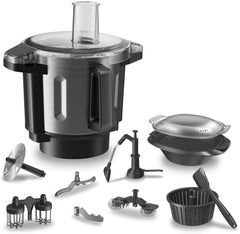 Cecotec Robot de Cuisine Mambo Black. 23 Fonctions, 10 Niveaux de Température, 1700W, 2,5 kg de Pâte, Cruche de 3,3L, 10 Vitesses, Minuterie, Température Réglable de 37 °C à 120 °C