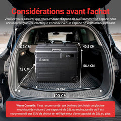 AAOBOSI 45L Glacière à Compresseur, Glaciere Électrique -20℃ à 20℃, Frigo Camion APP&Bouton Contrôle, 12/24V DC et 100-240V AC Glaciere Camping Pour Voiture, Camion, Bateau et Prise De Courant