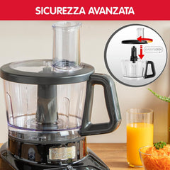 Moulinex Robot multifonction, 1000 W, 28 fonctions, Bol 3 L, Blender 2 L, Hachoir, Disques pour râper et émincer, Lames inox titanium, Robot cuisine, DoubleForce FP821811