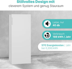 Congélateur 165L blanc Bomann GS7317-1-blanc, Volume net : 165 litres, pose libre, Éclairage intérieur à LED, Température réglable, silencieux, economique Congélateur 4 étoiles