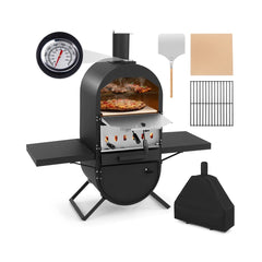 Four Pizza au Feu de Bois d'Extrieur Housse en Tissu Oxford Pierre Pizza de 31 cm Pelle Pizza Grille de Cuisson -