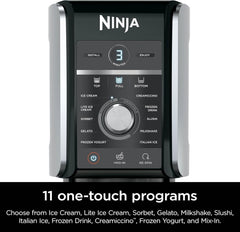 Ninja CREAMi Deluxe Ice Cream & Frozen Treat Maker for Ice Cream, Sorbet, Milkshakes, Frozen Yogurt, & More, 11-in-1, XL Capacity, Silver, Includes (2) Family-Sized 24 oz. Tubs, NC501