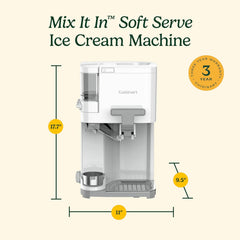 Cuisinart Sorbetière | machine à crème glacée, yaourt glacé, gelato, sorbet, sans produits laitiers | Distributeur de garniture | facile à utiliser | 1.42L fait 6 portions | Prêt en 20mins | ICE48U