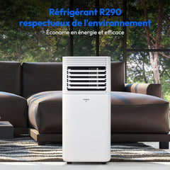 MEDION Smart Climatiseur Mobile P1002 (10000 BTU, 3-en-1, Refroidir, Déshumidification, Ventilation, jusqu'à 34m², kit de joint de fenêtre, mode sommeil, contrôle Wifi, Télécommande, Écran, MD 37733)
