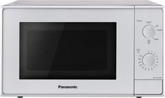 Panasonic NN-E20JWMEPG Microwave Oven with Glass Turntable, 20L, 800W, Defrost, 5 Power Levels, Timer, White