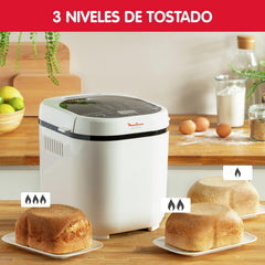 Moulinex OW220830 Bread Maker with 17 Programmes Plastic Black/Purple 31 x 29 x 29 cm
