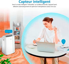 MIDEA Climatiseur PortaSplit Mobile Silencieux 4-in-1| 12000 BTU | Chauffage et Climatisation Portable Prêt à Poser 3,5kW- Clim Mobile avec rafraîchisseur, déshumidificateur, chauffage,ventilateur