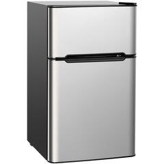 Réfrigérateur Compact Mini-réfrigérateur 90 L Congélateur Séparé avec Design à 2 Portes Fonctionnement Silencieux Blanc/Gris/Noir