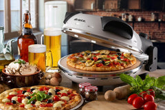 Ariete Pizza Oven 918, Pizza 4 Minutes, 5 Cooking Levels, Refractory Plate for Heating, Wooden Blades Included, Maximum Temperature 400°C, 1200W, White