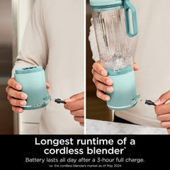 Ninja Blast Max, Portable Blender + Twist & Go, Personal Smoothie, Blend, Ice Crush, 3 Programs, Cordless, 22 oz removable Vessel, Dishwasher Safe, Leakproof, Navy, BC251NV
